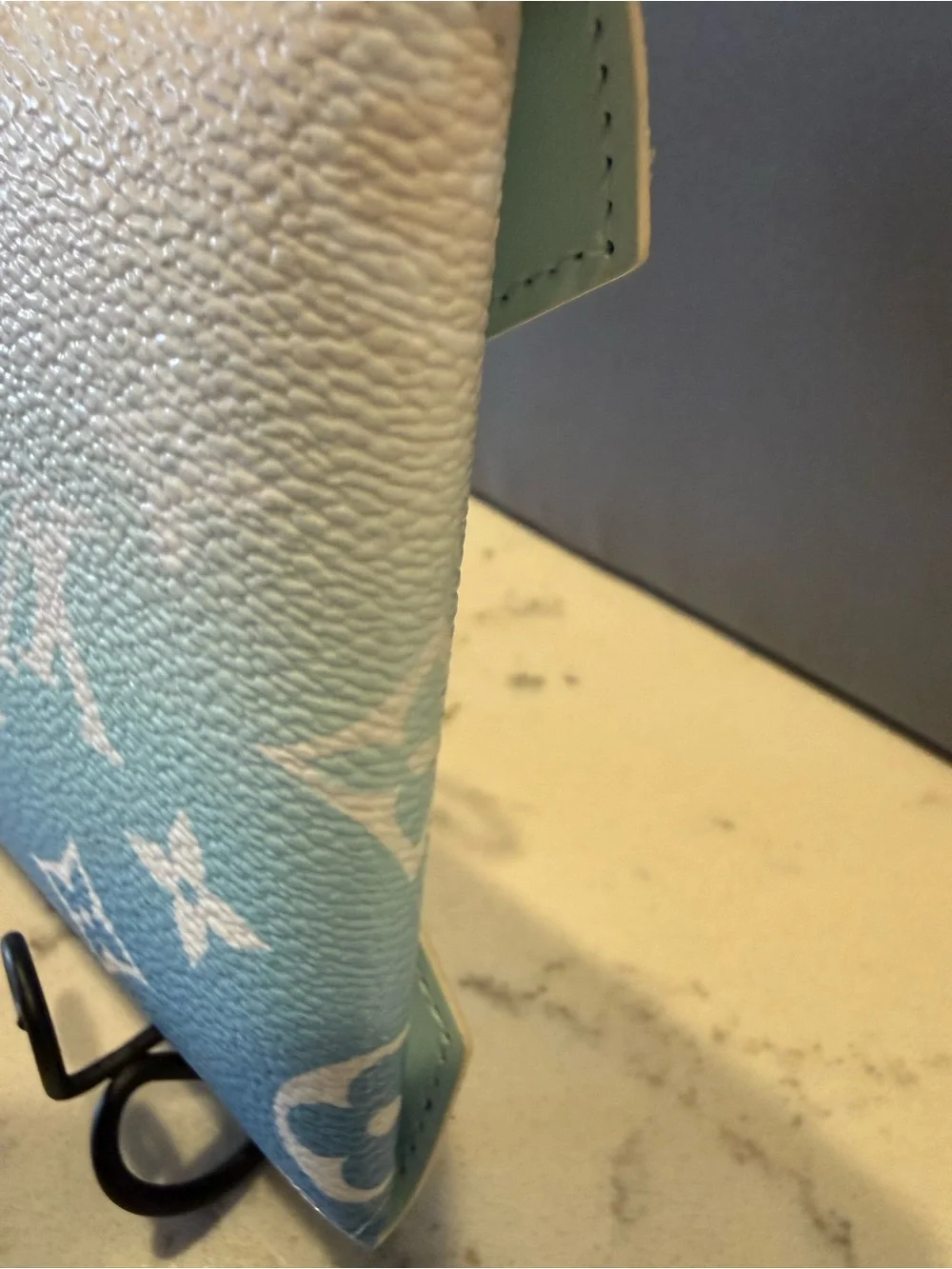 Louis Vuitton Blue and White Monogram Envelope Card Holder